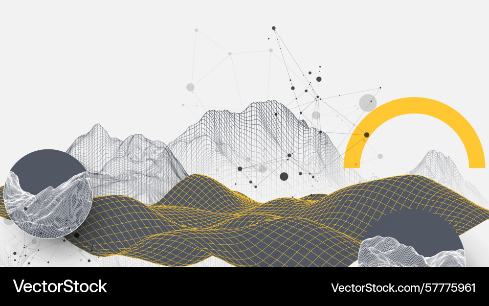 Abstract wave is made in a frame style template Abstract wave is made in a frame style template vector image