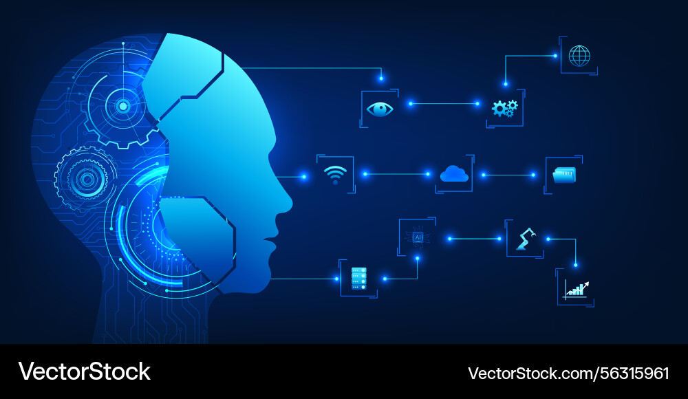Ai aarobot brain refers to an agentic system Ai aarobot brain refers to an agentic system vector image