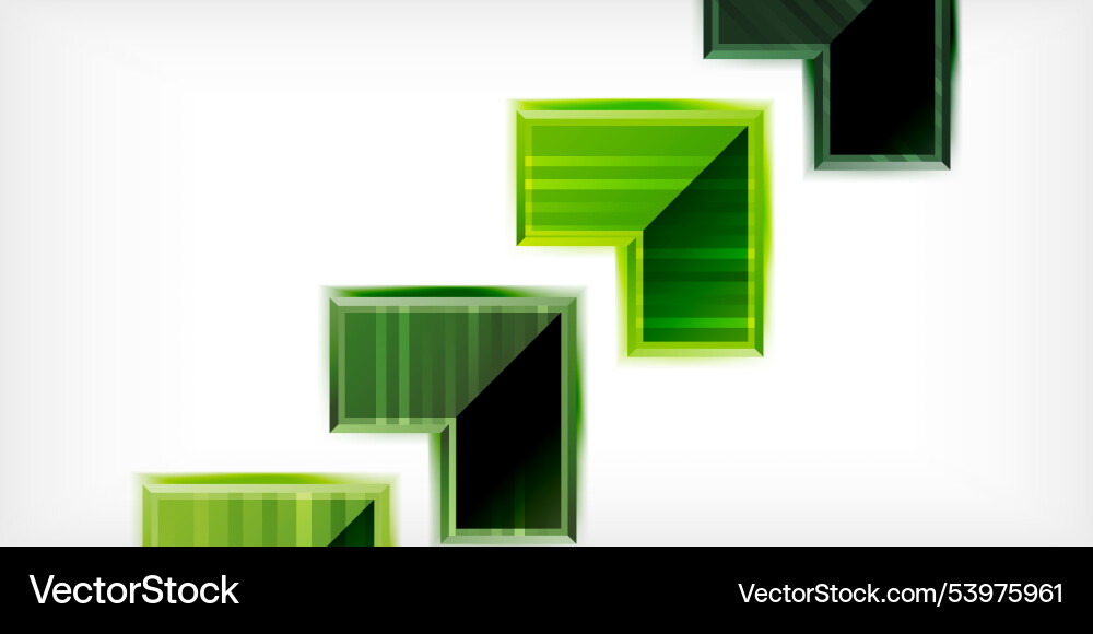 Arrow symbols created with 3d effects and line Vector Image