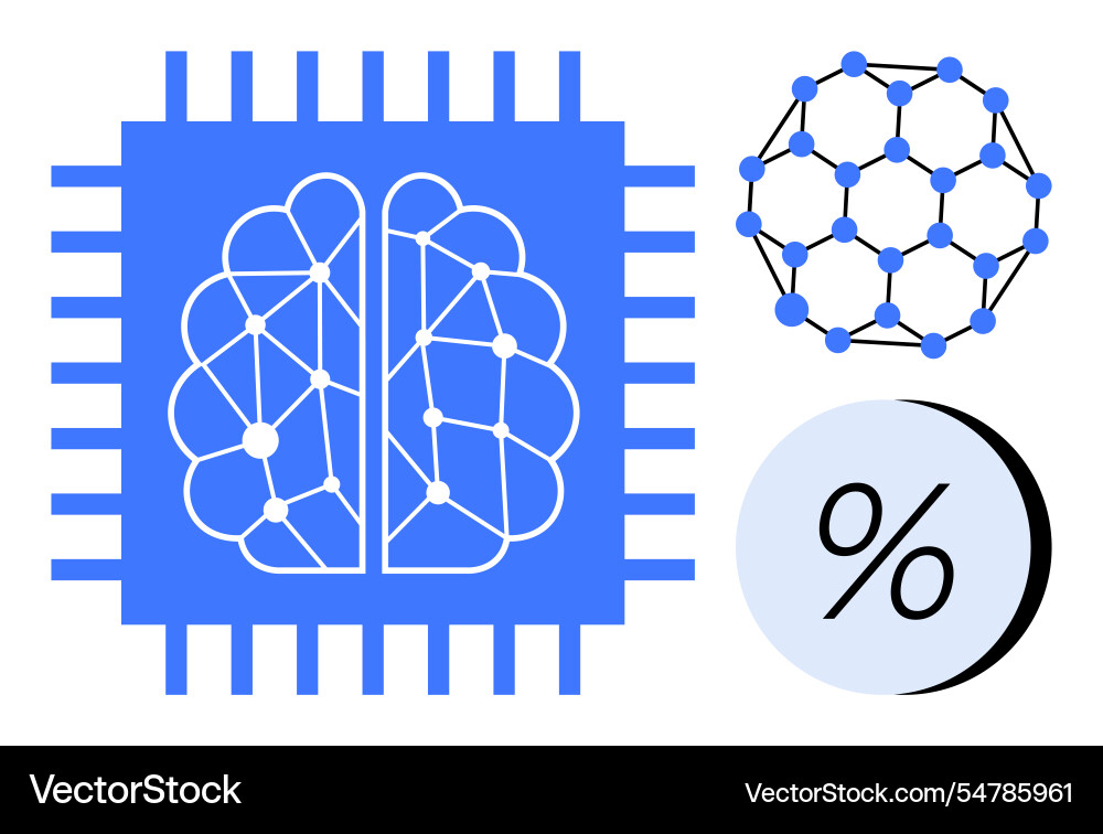 Artificial intelligence concept with brain inside Artificial intelligence concept with brain inside vector image