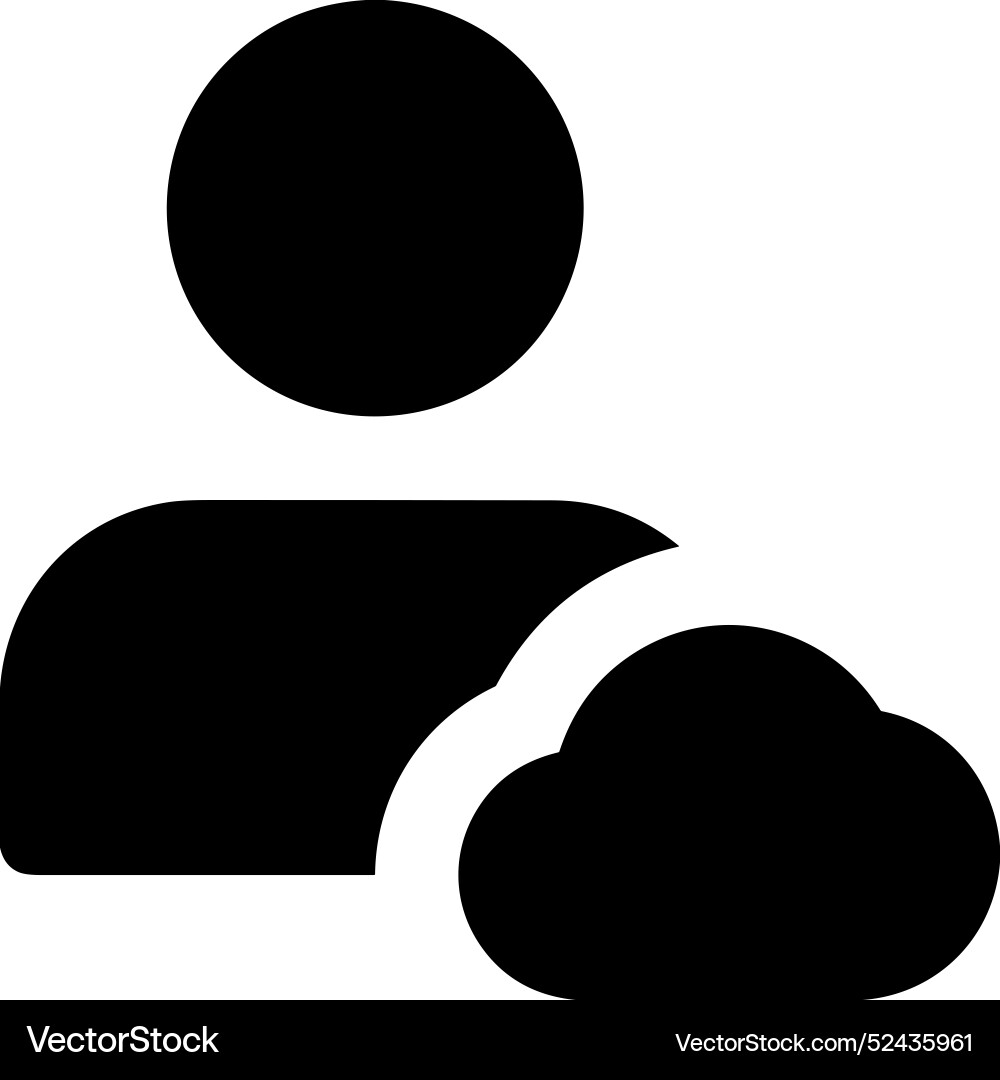 Cloud storage icon symbol image of the database Vector Image