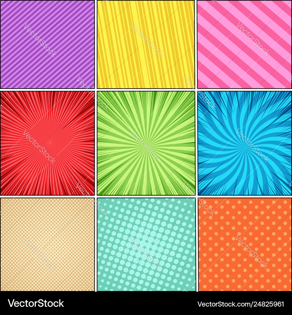 Comic colorful composition Royalty Free Vector Image