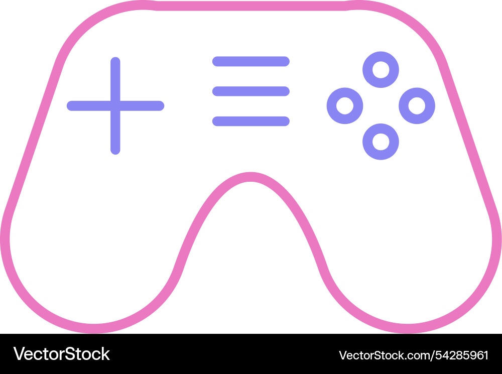 Console line two colour icon Vector Image