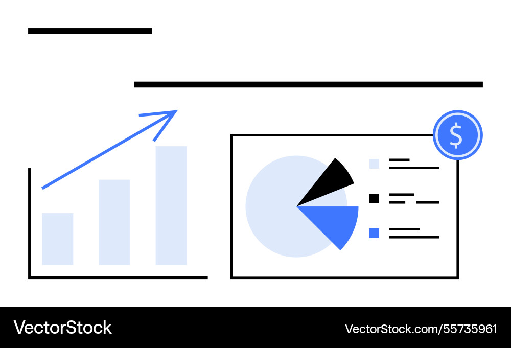 Finanzielles Wachstum und Datenanalyse mit Aufwärts-Bar Finanzielles Wachstum und Datenanalyse mit Aufwärts-Bar vektorbild