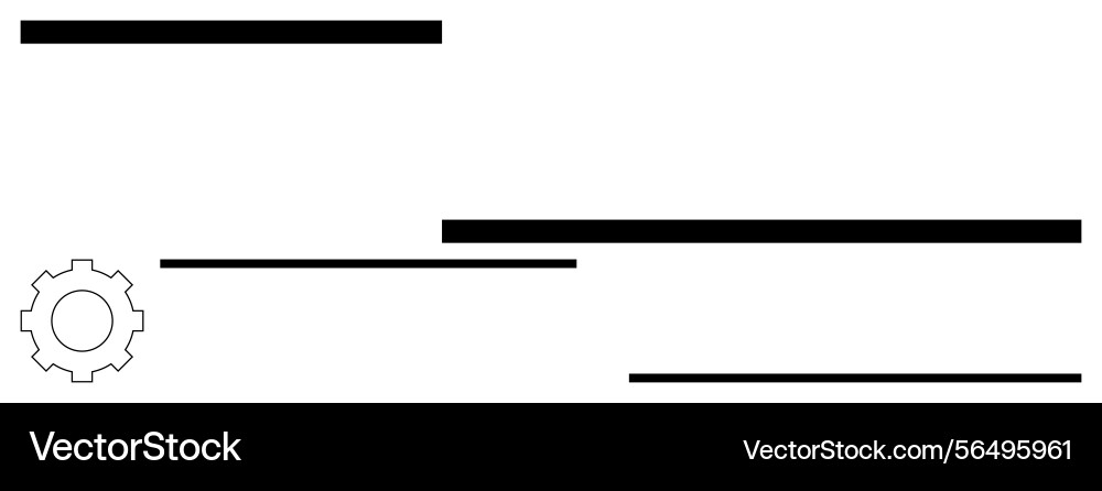 Gear icon with horizontal lines representing Gear icon with horizontal lines representing vector image