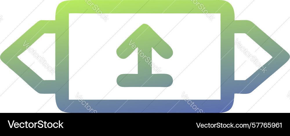 Modern upload indicator icon with upward arrows vector image