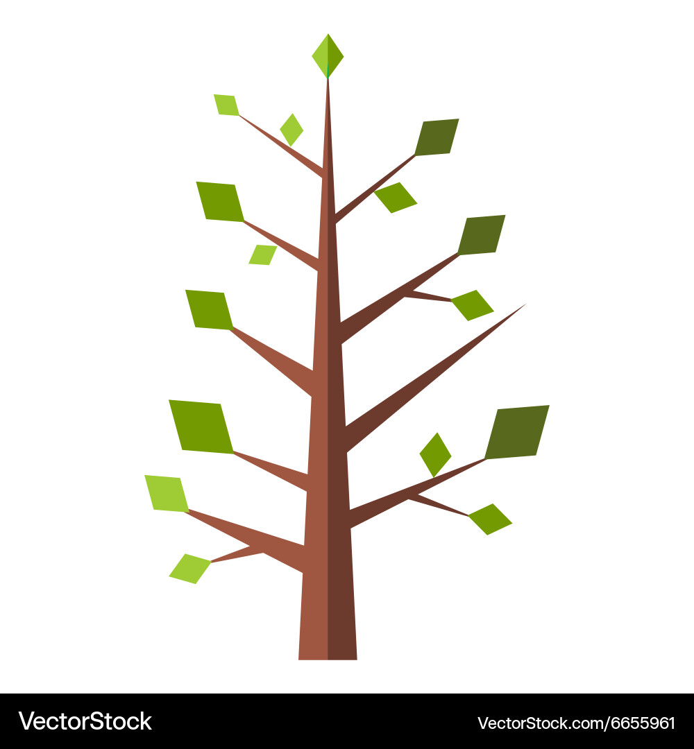 New tree flat sign Royalty Free Vector Image - VectorStock