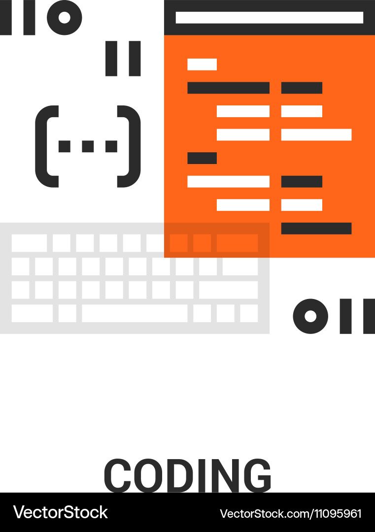 Program coding icon vector image