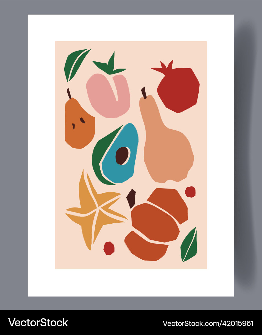 Scandinavian Abstract Print Set Vector Image