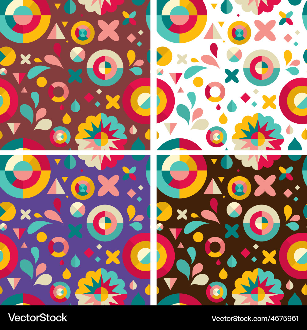 Set of geometric patterns ans backgrounds vector image