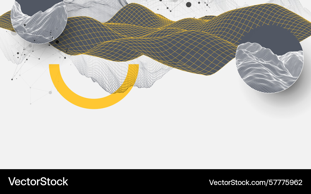 Abstract wave is made in a frame style template Abstract wave is made in a frame style template vector image