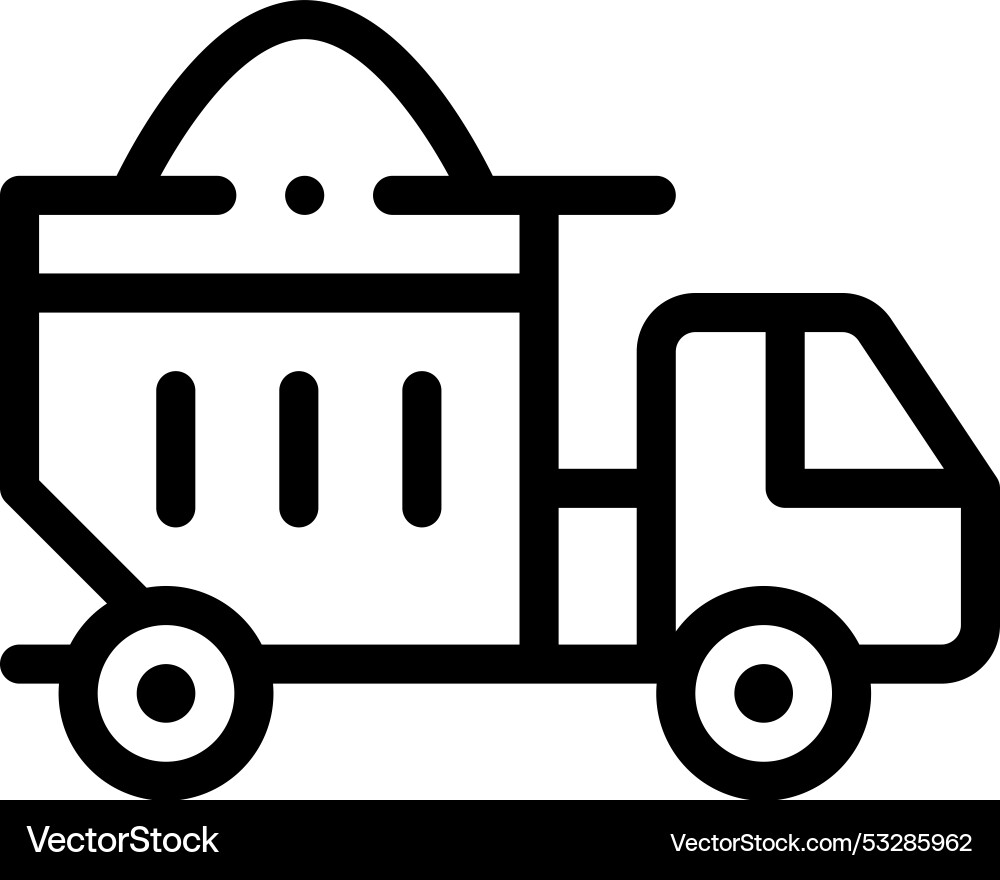 Dumper icon thin linear style design isolated Dumper icon thin linear style design isolated vector image
