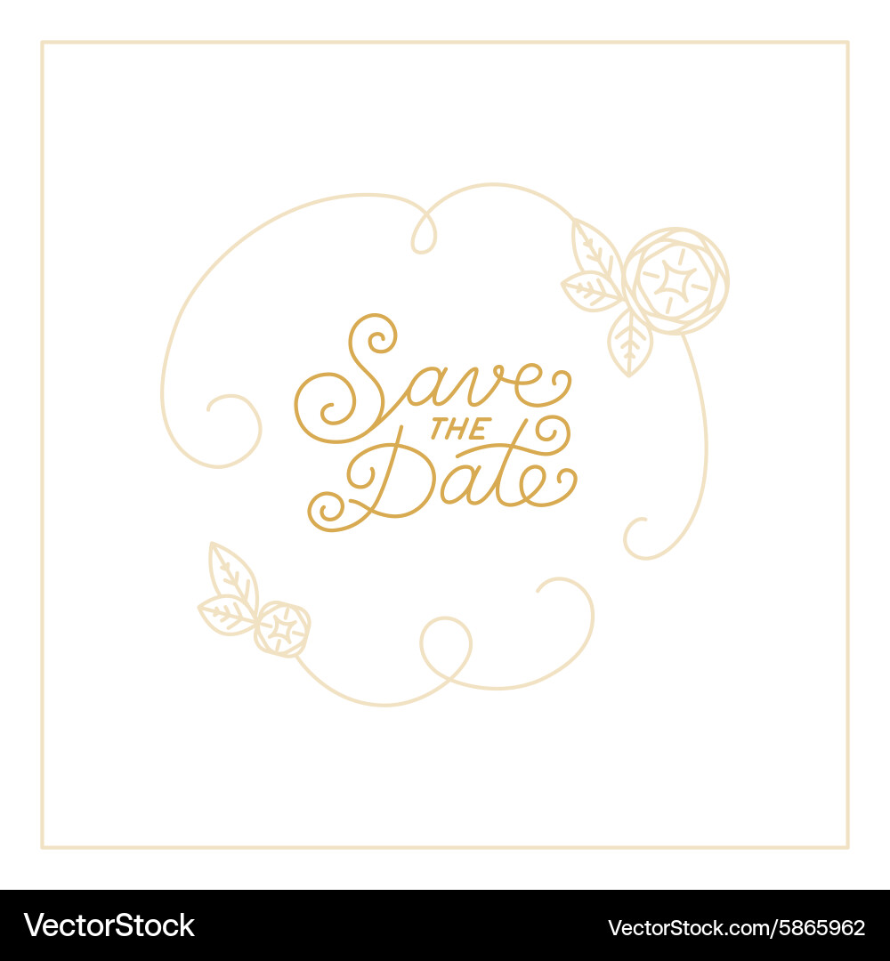 Elegant Save the Date Card vector image