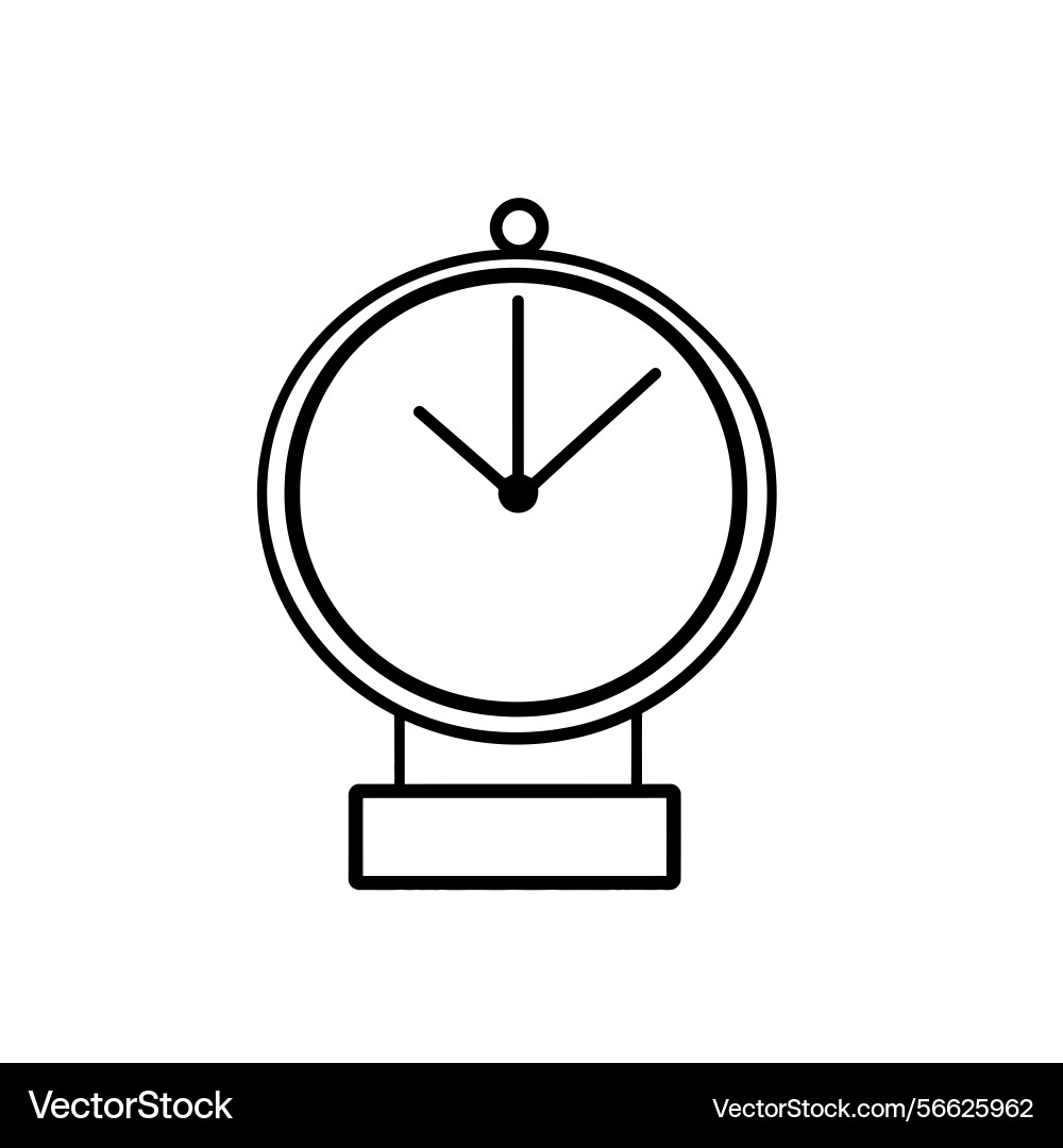 Minimalist alarm clock with transparent Vector Image