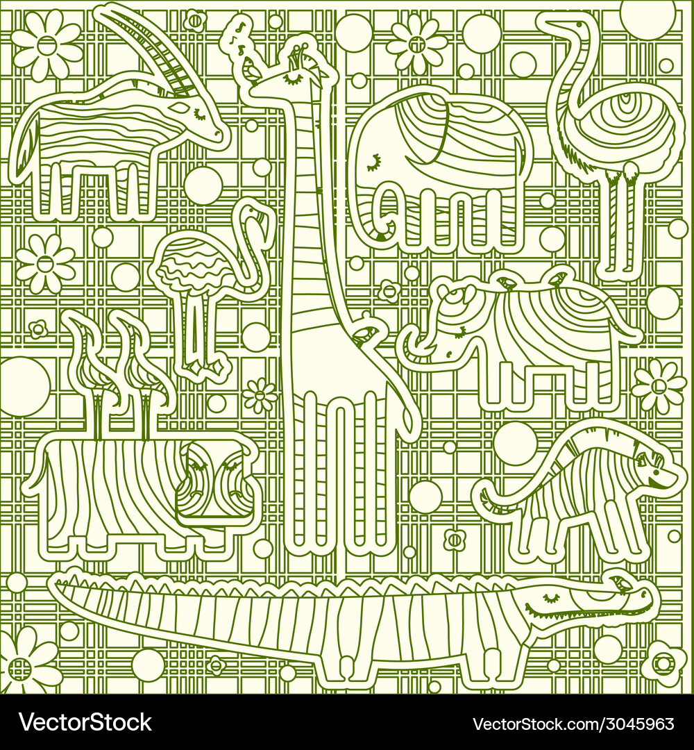 Abstract Safari Pattern Vector Image