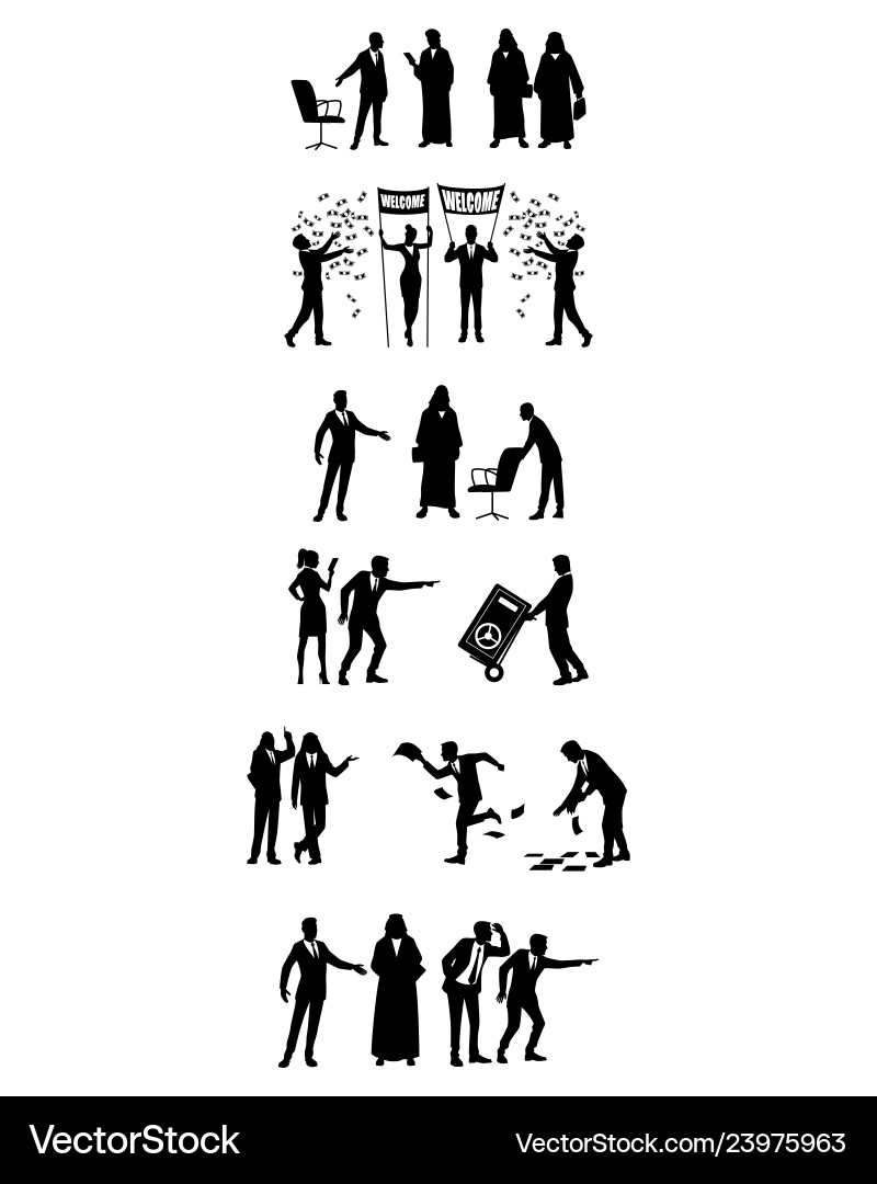 Business Professionals at Work Vector Image
