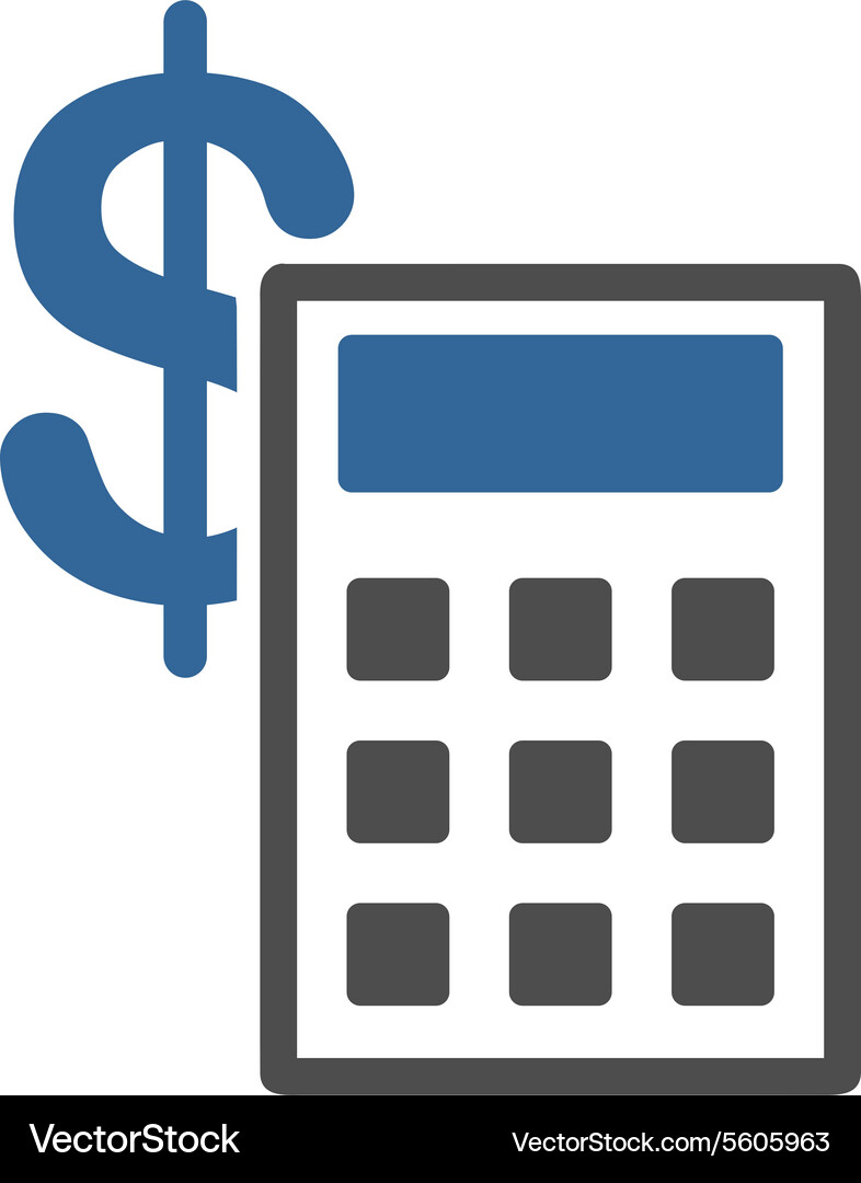 Calculation icon from commerce set Vector Image