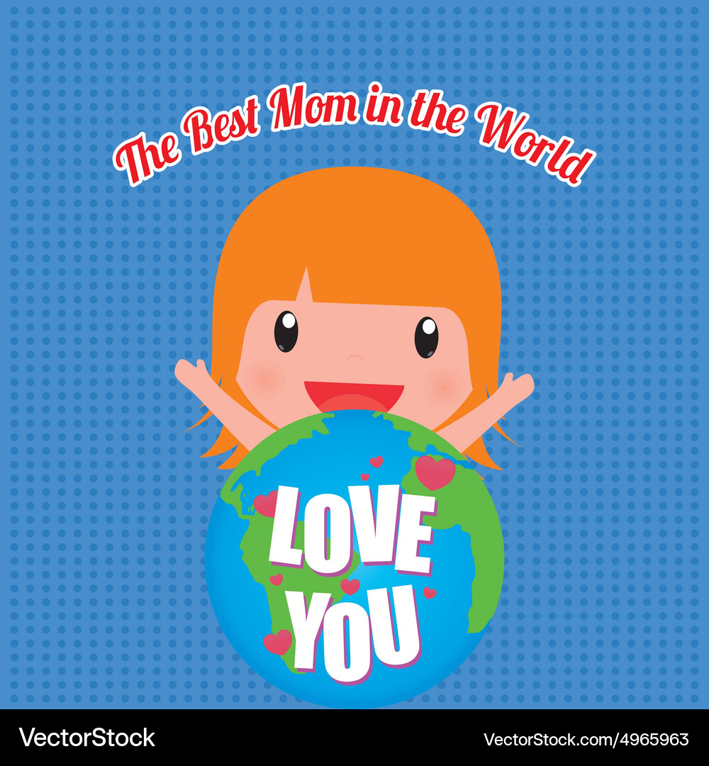 Colored background with text for mothers day Vector Image