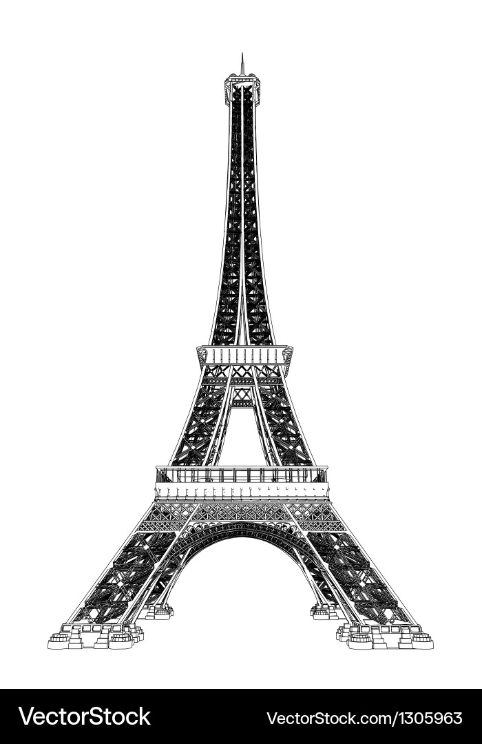 Eiffel Tower Sketch Vector Image