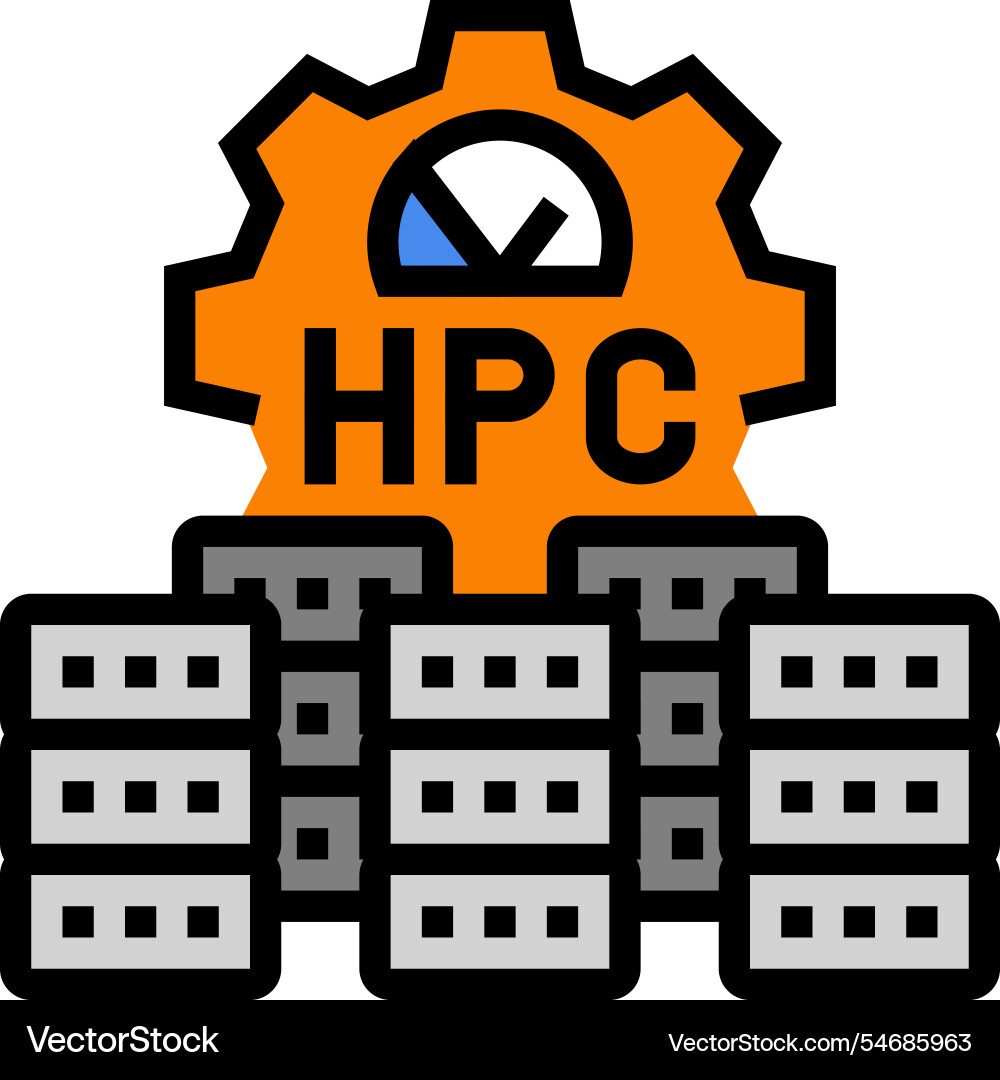 High Performance Computing Farbsymbol High Performance Computing Farbsymbol vektorbild