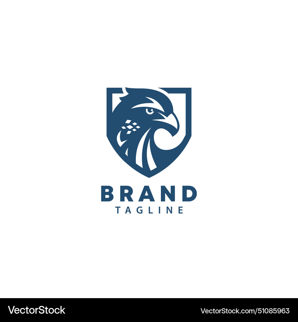 Modern eagle shield secure logo symbol Royalty Free Vector