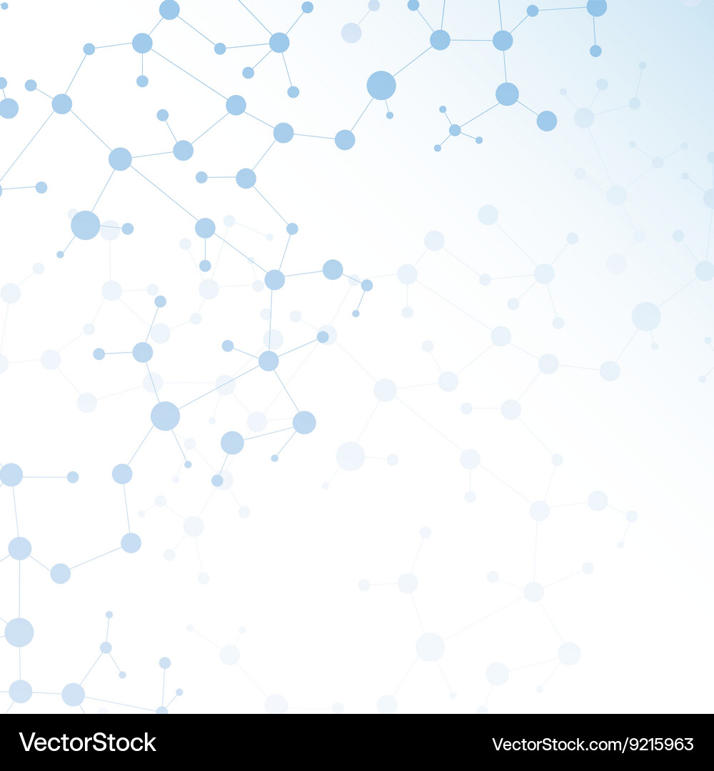 Molecule and communication with connected dots Vector Image