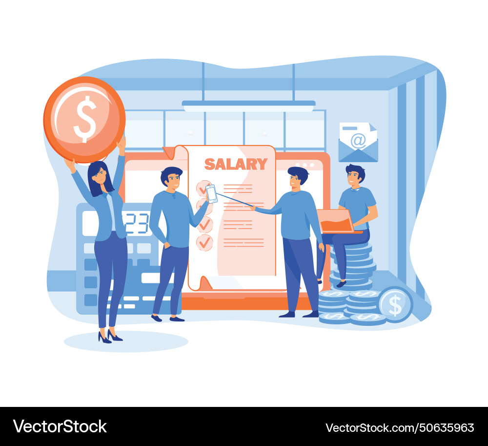 Payroll suitable for web landing pages Payroll suitable for web landing pages vector image
