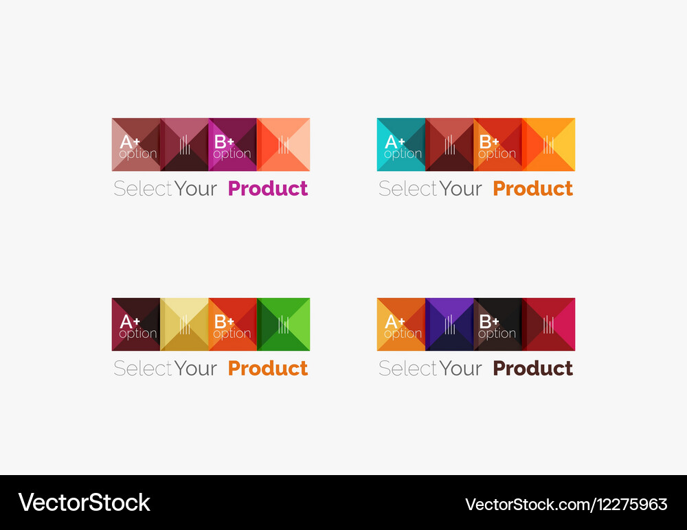 Set of square abstract background templates Vector Image
