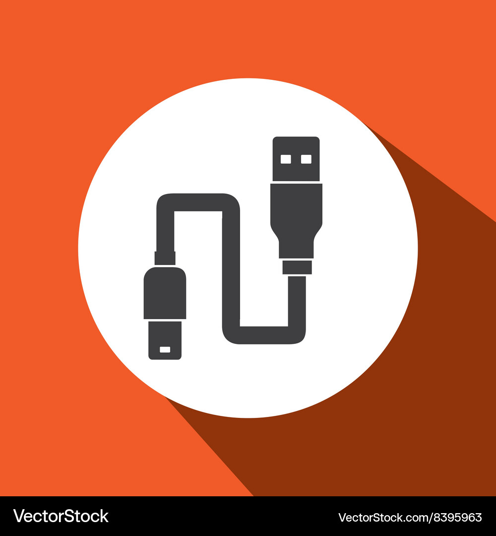 Usb connection design Vector Image