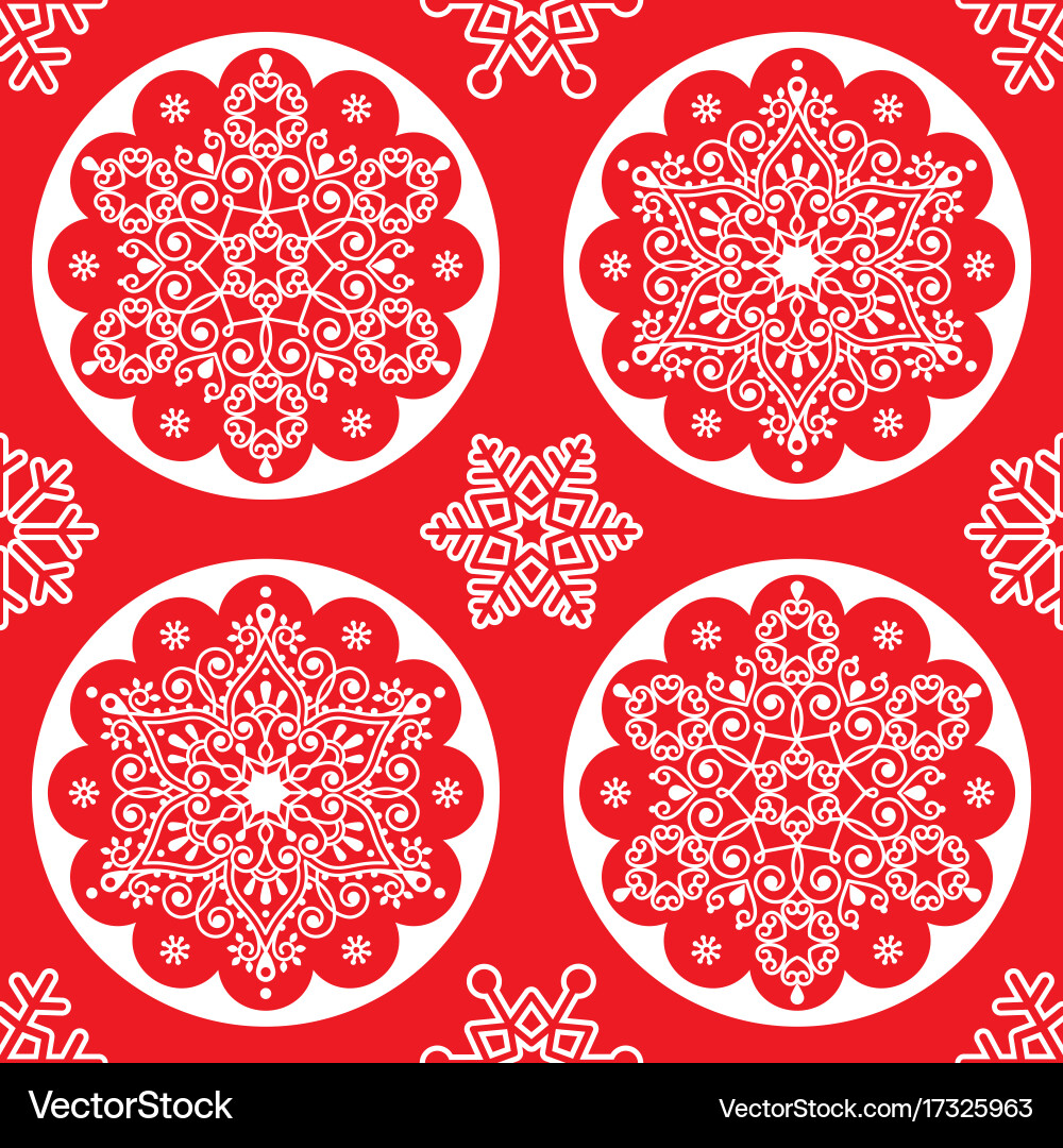 Winter Snowflake Pattern vector image