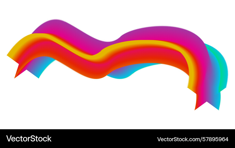 Blend 3d fluid flowing gradient colorful abstract Vector Image