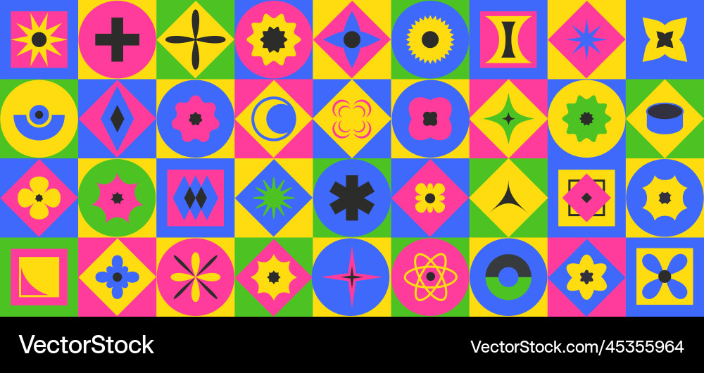 Brutalism form blocks abstract simple geometric Brutalism form blocks abstract simple geometric vector image
