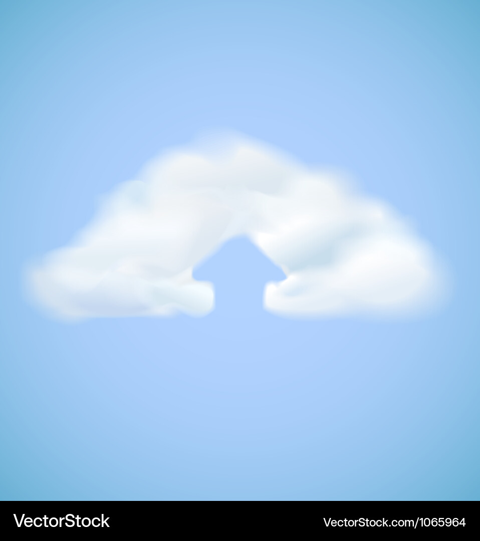 Cloud Computing-Symbol mit Pfeil-Upload Vektorbild