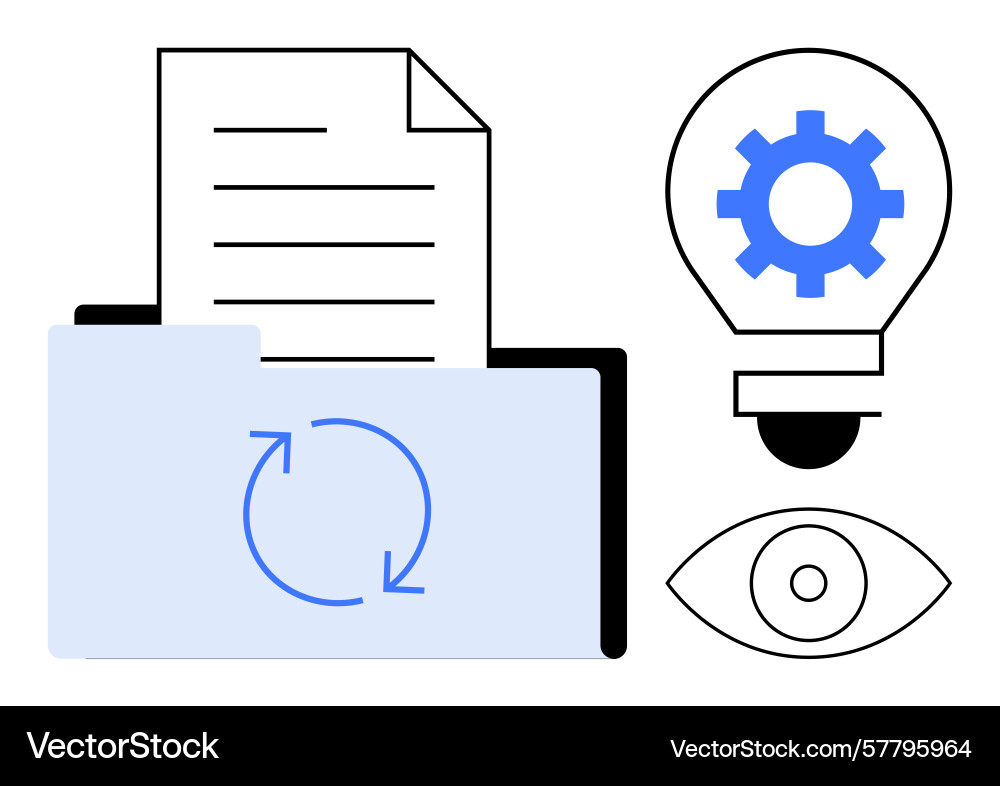 Document management with updates and insights Document management with updates and insights vector image