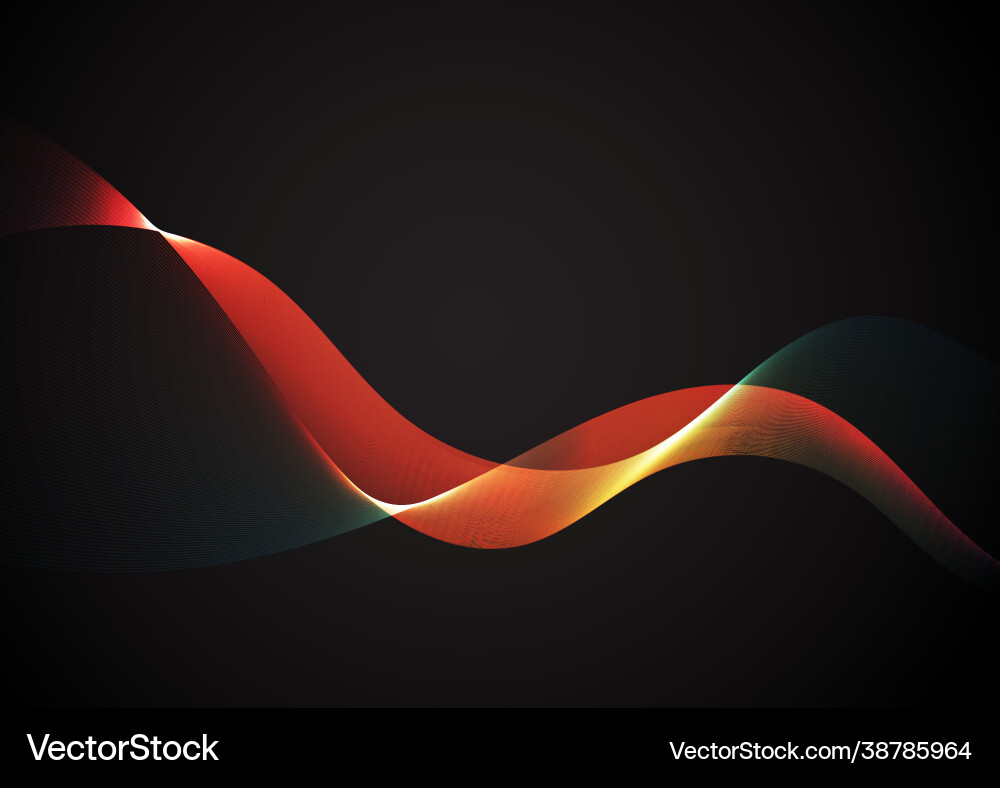 Dynamic Colourful Flowing Lines Background vector image