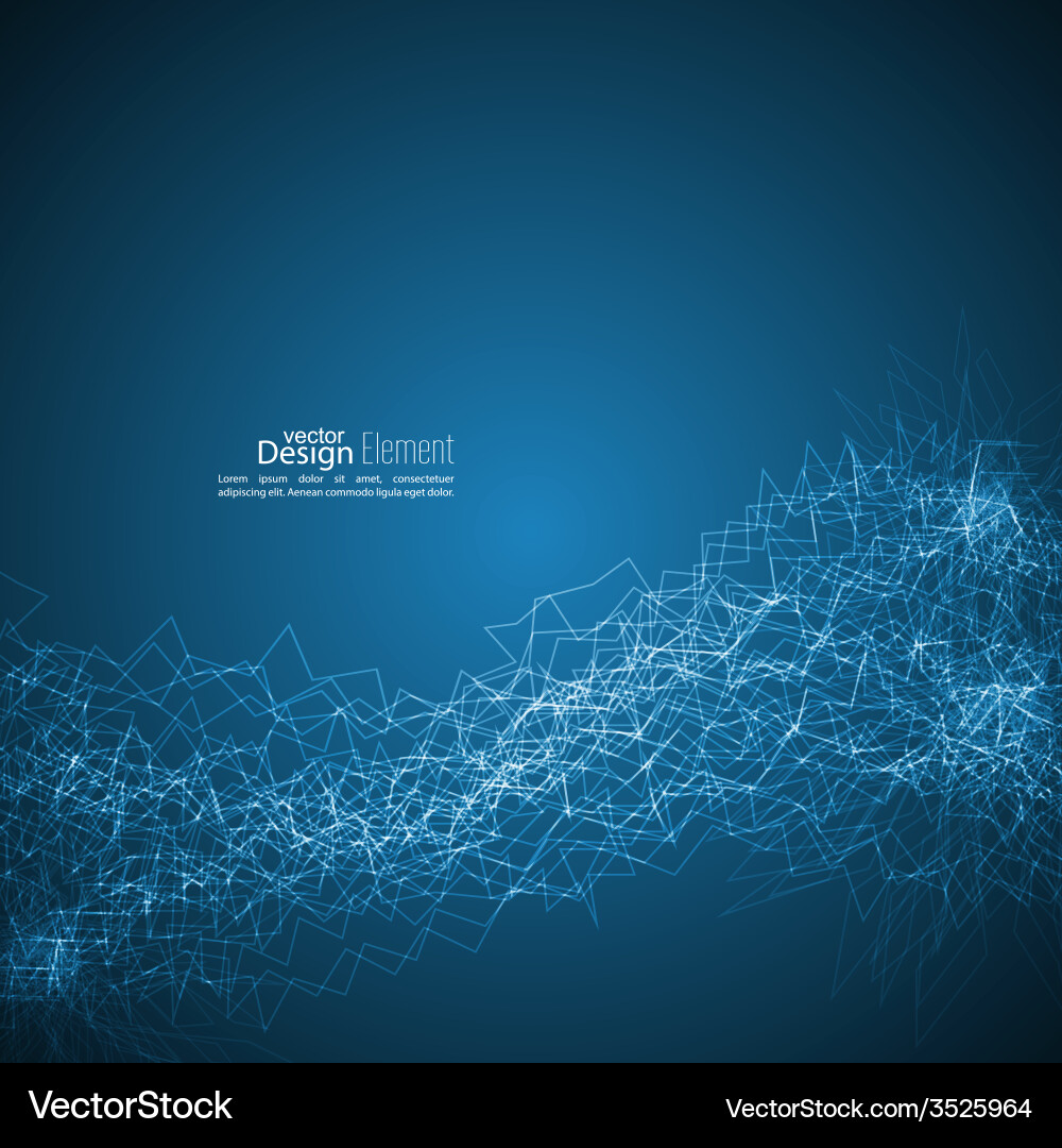 Dynamic Network Waves Vector Image