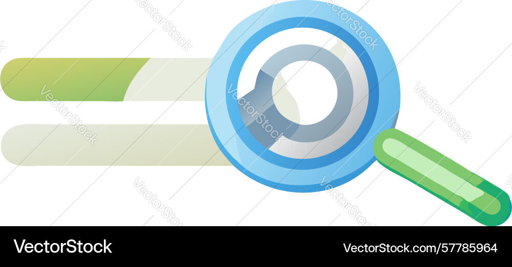 Dynamic search bar with loading indicator icon vector image