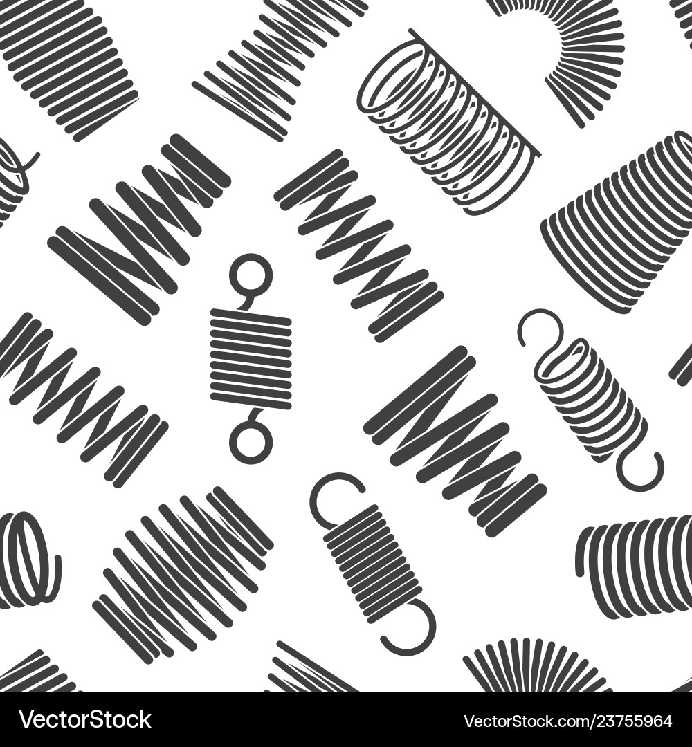 Flexible spiral pattern metal elastic twisted Vector Image