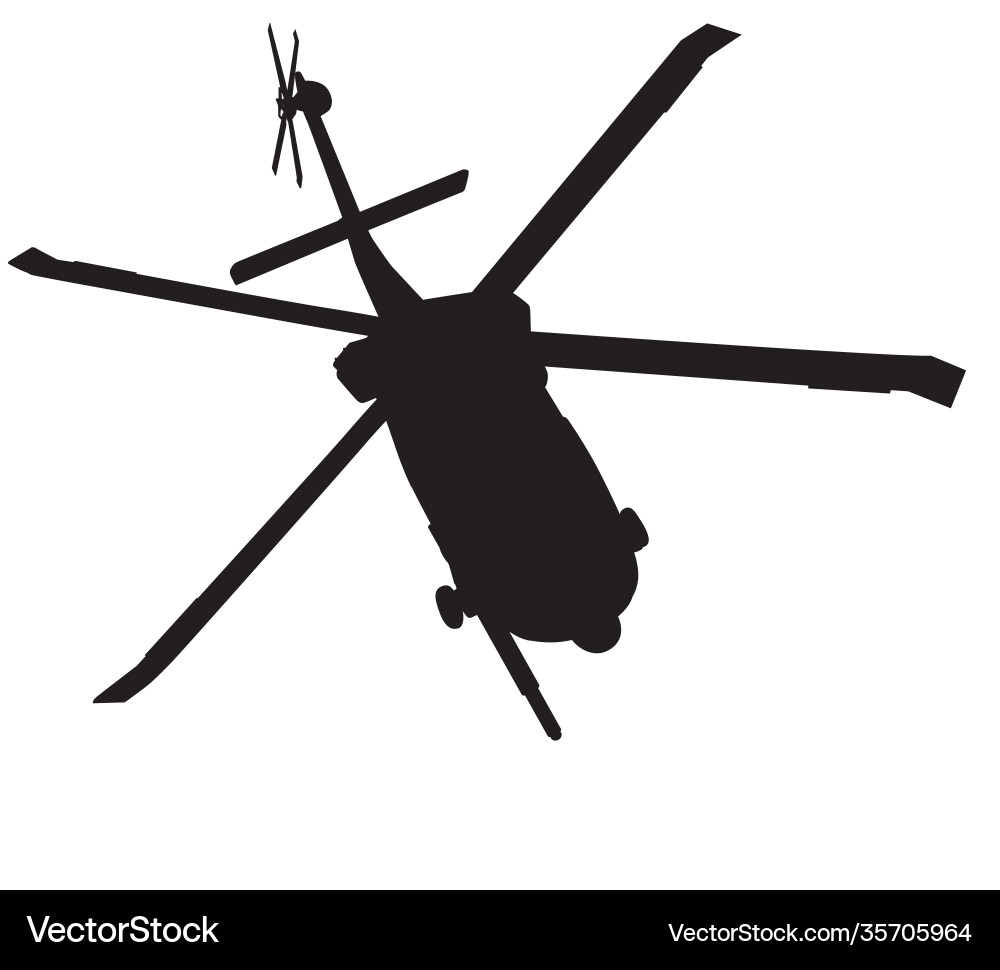 Helicopter silhouette Vector Image