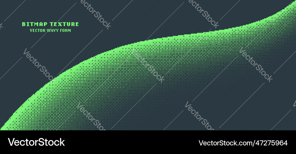 Pixel art style bitmap texture wavy form noise Vector Image
