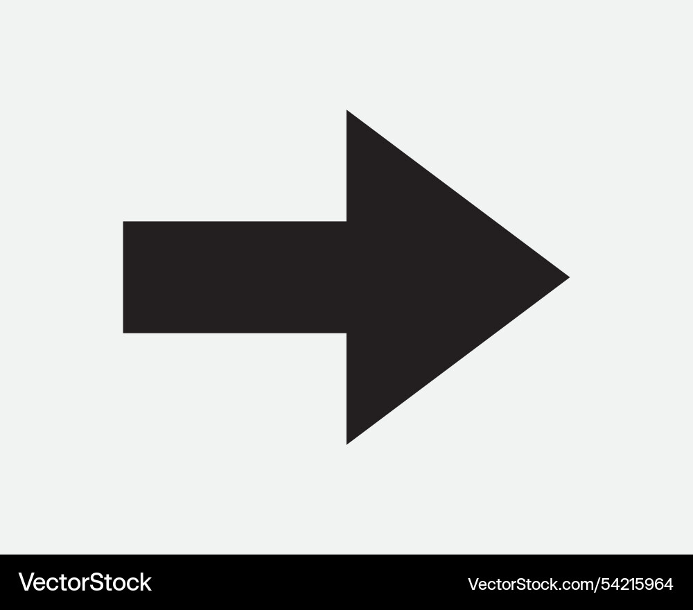 Right Arrow Icon - Pointing Forward Vector Image
