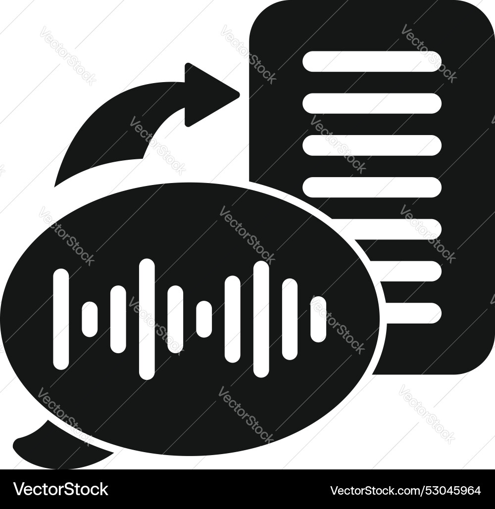 Speech to text processing converting voice notes Speech to text processing converting voice notes vector image
