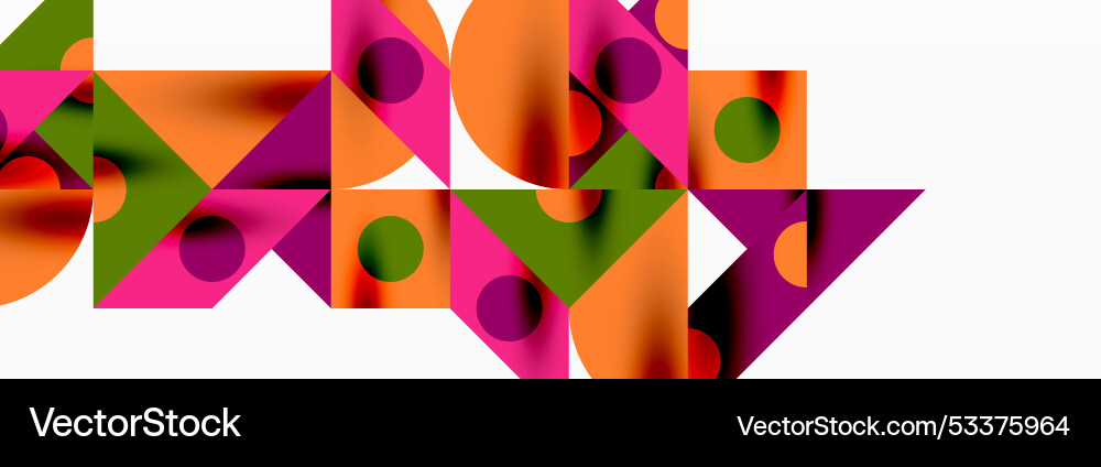 Trendy triangles lines round elements and circles Vector Image