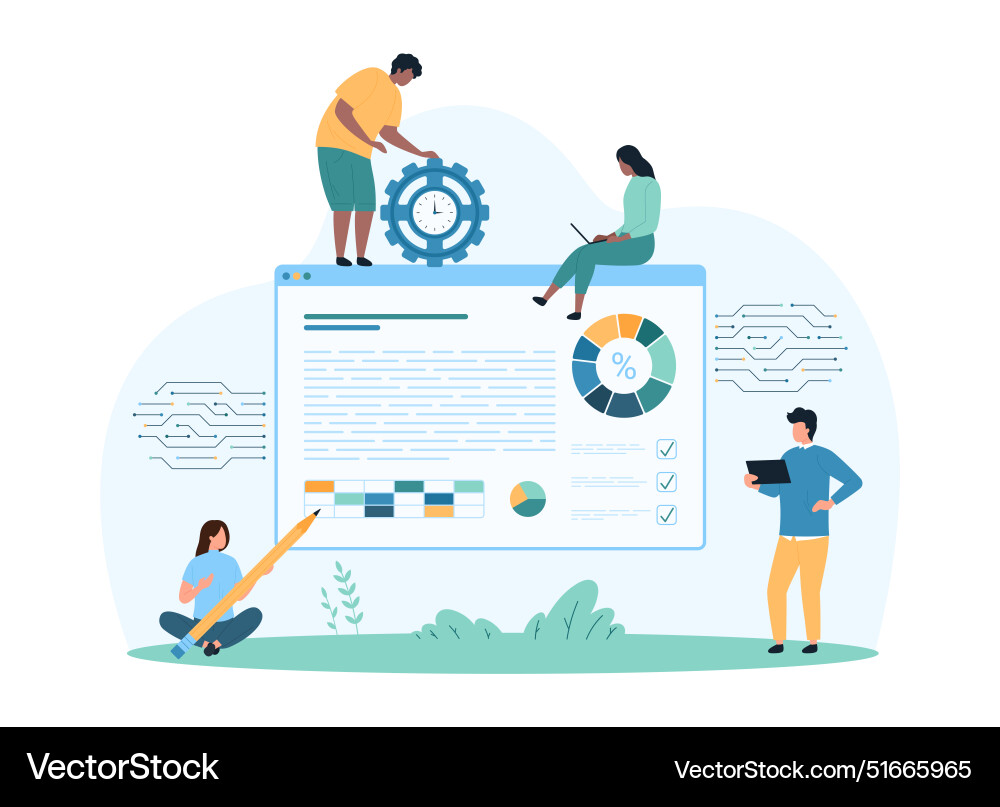 AI Analytics Data Analysis vector image