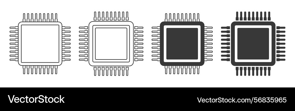Ai cpu gpu microchip icon machine learning micr Ai cpu gpu microchip icon machine learning micr vector image