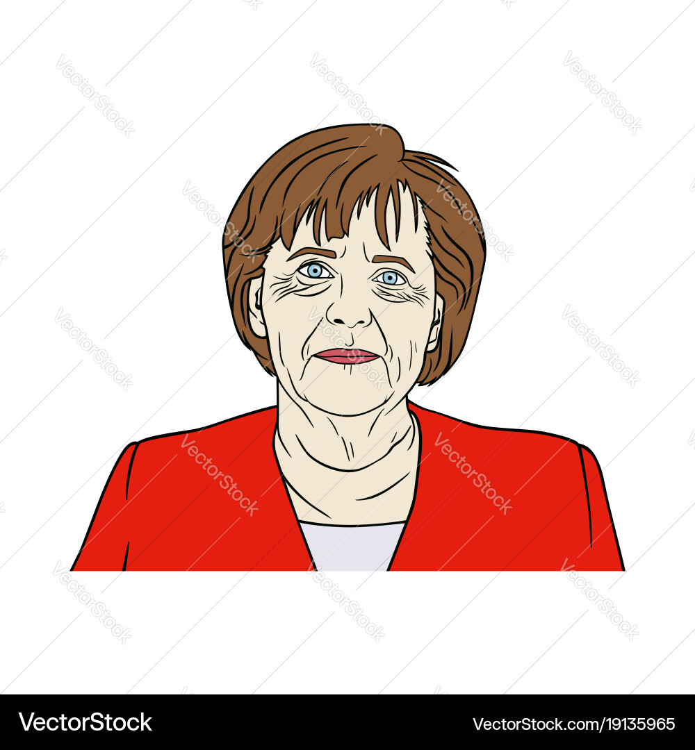 Angela Merkel Pop Art Portrait Vector Image