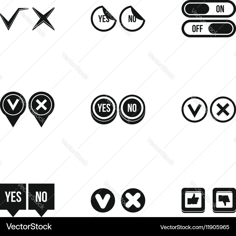 Click and selection icons set simple style vector image