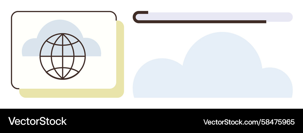 Cloud Computing Global Network Vector Image