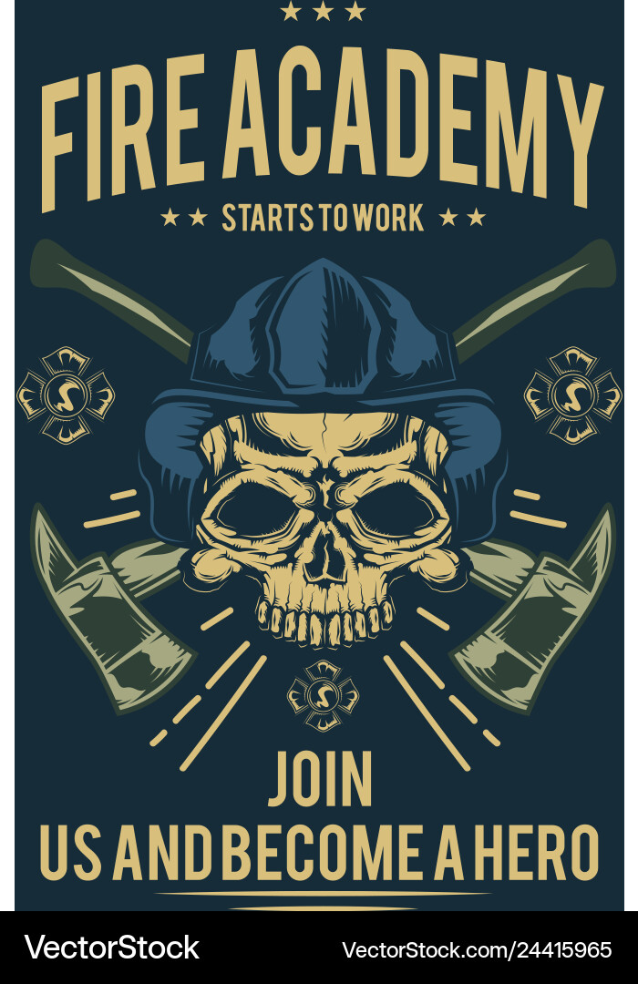 Firefighter with axes Royalty Free Vector Image