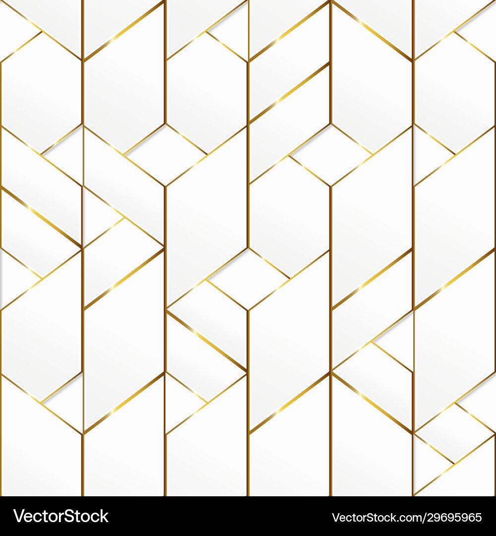 Gold frame mosaic seamless pattern Royalty Free Vector Image